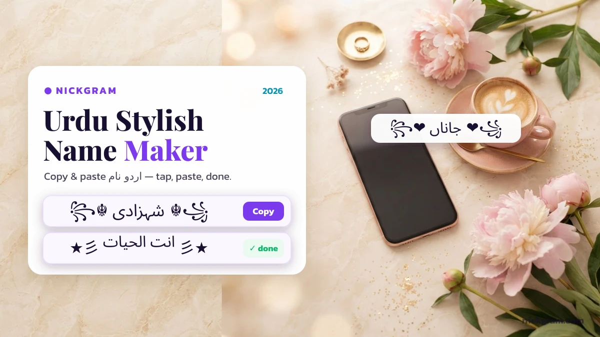 Urdu Stylish Name