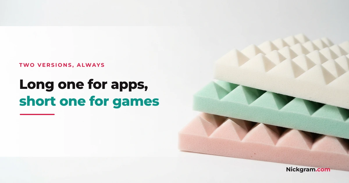 Why a social app name gets cut in a game A long social app name frame gets cut by a shorter game name limit