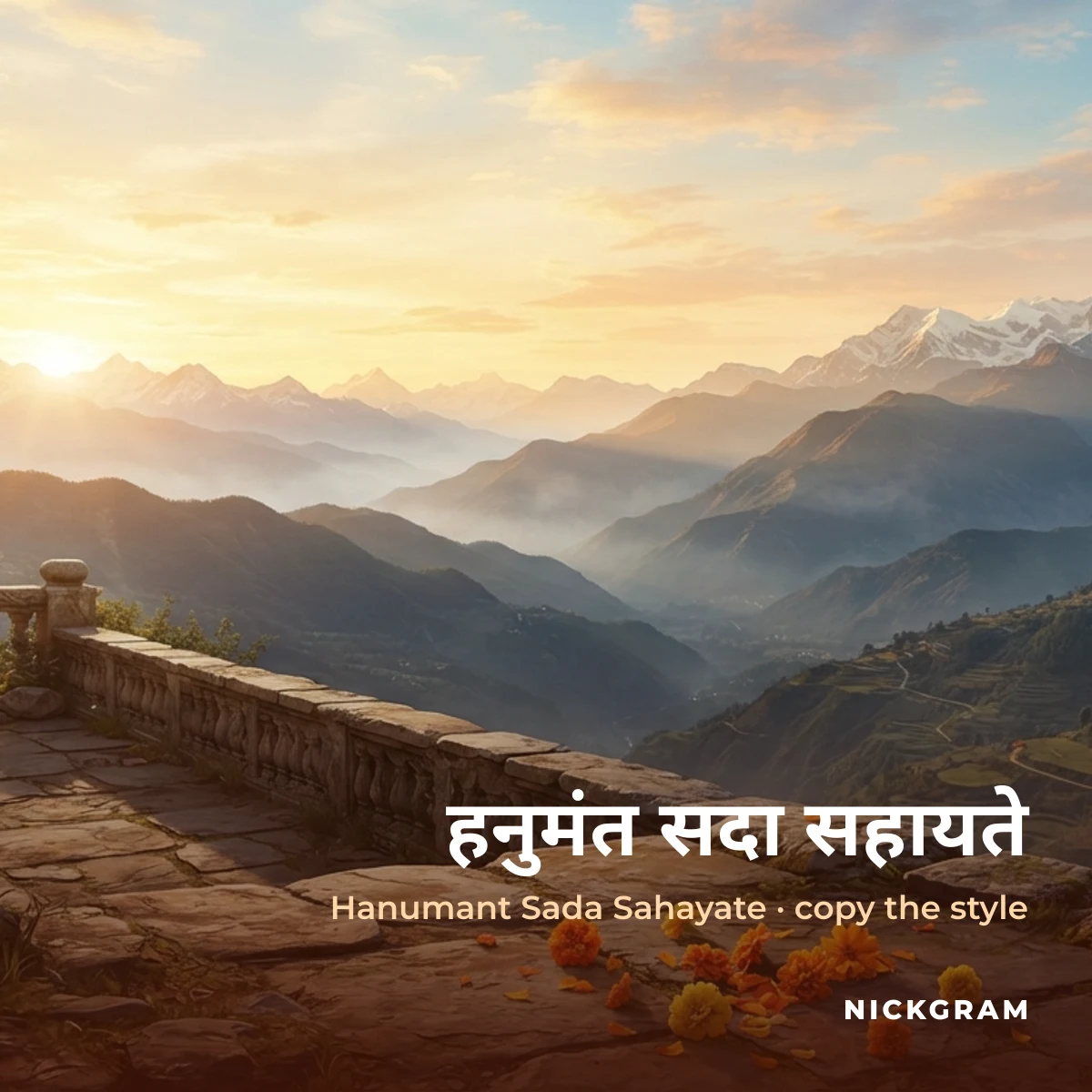 Hanumant Sada Sahayate stylish name (हनुमंत सदा सहायते)