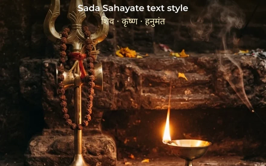 Shiv Sada Sahayate text style (शिव सदा सहायते)