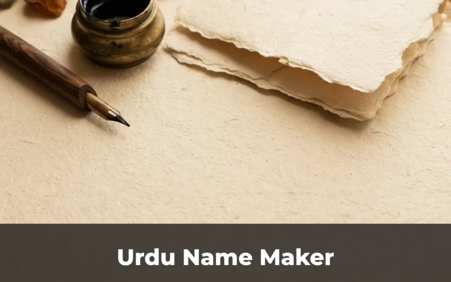 Urdu name maker: English to Urdu name with frames to copy
